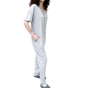 Paper Label Jumpsuit Greystone 100% Pima Cotton Size M